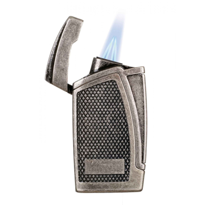 Зажигалка сигарная Passatore, двойное пламя, с пробойником, серебристый антик 234-542 вид 3