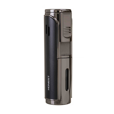 Зажигалка сигарная Honest, пятиструйное пламя, оружейная сталь 465-Gunmetal вид 1