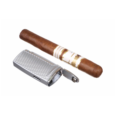 Зажигалка сигарная Passatore с пробойником, серебристая 234-522 вид 5