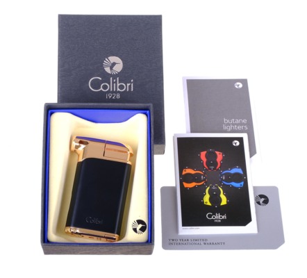 Зажигалка трубочная с тампером Colibri Pacific, черный-красное золото LI400C9 вид 6