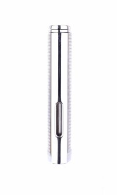 Зажигалка Lubinski «Гаэта», плоская, турбо, серебристая в рубчик WA560-2 вид 2