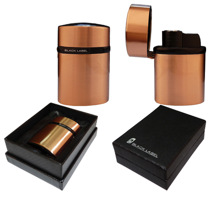 Зажигалка настольная Black Label Tornado LBLT 320 Brushed Copper & Black вид 1