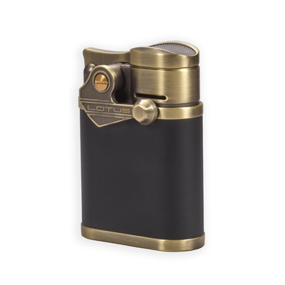 Зажигалка настольная Lotus Winston Brass Brushed & Black T1200 вид 1