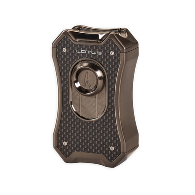Зажигалка настольня Lotus Emperor Black Carbon fiber & Gunmetal  T9010 вид 1