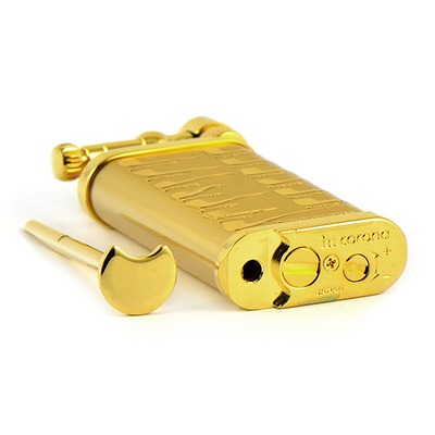 Зажигалка трубочная Im Corona - 64-5415 - Old Boy Gold Plated Pipe Design вид 3
