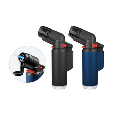 Зажигалка Zenga Angle Torch Jet Rubberized (Black, Blue) ZT-60 вид 1