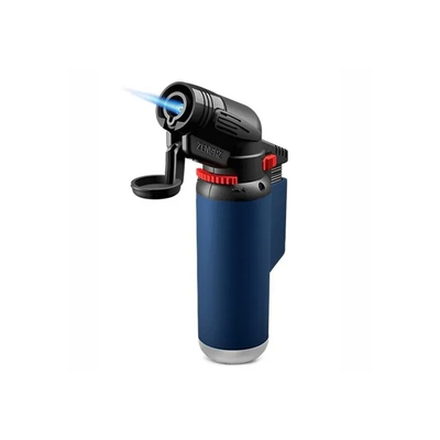 Зажигалка Zenga Angle Torch Jet Rubberized ((Black, Blue) ZT-60 вид 2