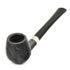 Курительная трубка Peterson Junior SandBlast - Silver Mounted Canted Apple, без фильтра вид 2