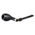 Курительная трубка Peterson Speciality Pipes - Belgique - Ebony Silver Mounted, без фильтра вид 3