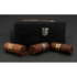 Подарочный набор сигар Pelo de Oro Bulldog в в кожаной коробке 3 шт. вид 10